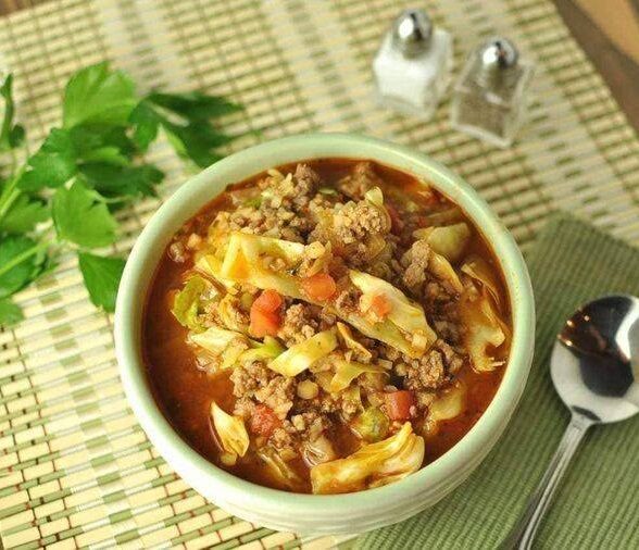 KETO CABBAGE ROLL SOUP – WHOLE 30, GLUTEN FREE, DAIRY FREE