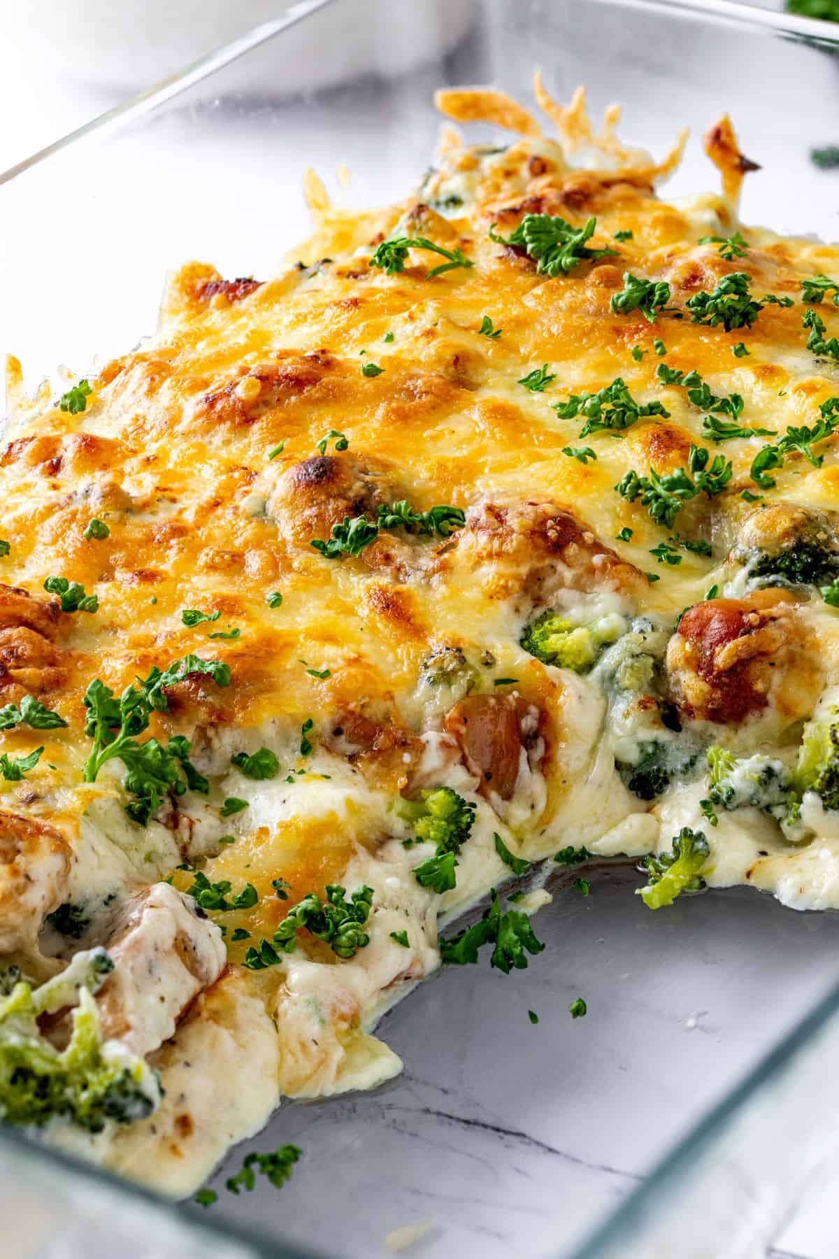 Chicken Alfredo Casserole With Broccoli My Keto Web