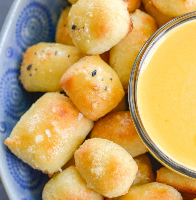 Keto Pretzel Bites with Cheese Sauce My Keto Web