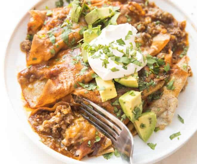 Keto Cheesy Beef Enchiladas