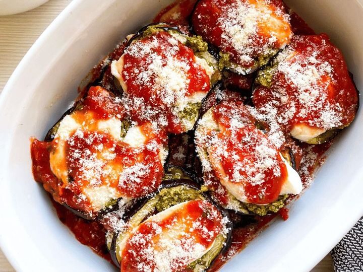 Baked Eggplant Parmesan Recipe (Without Breadcrumbs)