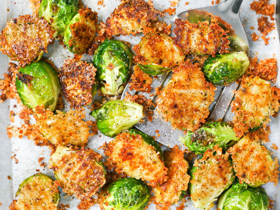 Crispy Parmesan Roasted Brussels Sprouts