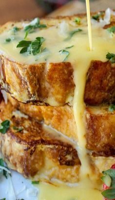 Savory Parmesan French Toast with Hollandaise Sauce