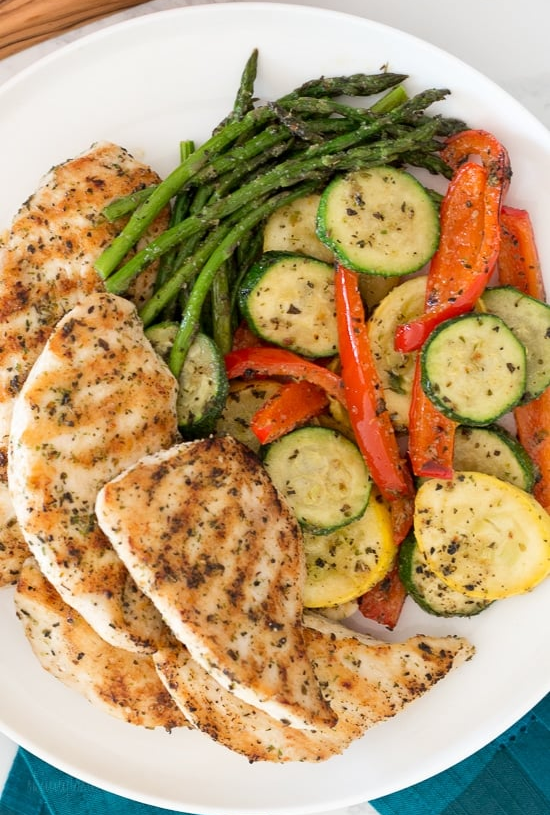 Grilled Garlic and Herb Chicken and Veggies