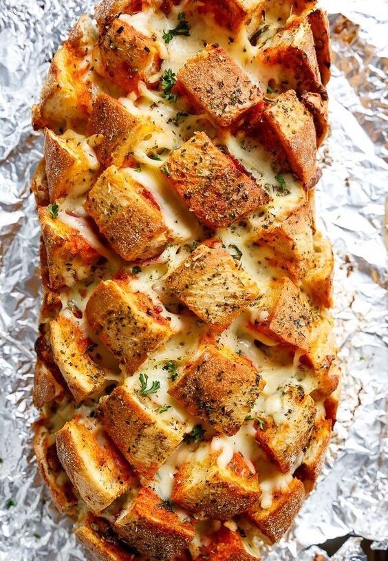 Garlic Butter Pizza Pull Apart Bread