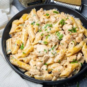 creamy-garlic-chicken-pasta - My Keto Web