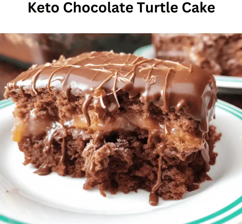 Keto Chocolate Turtle Cake