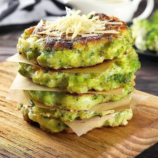 Keto Broccoli Cheese Pancakes