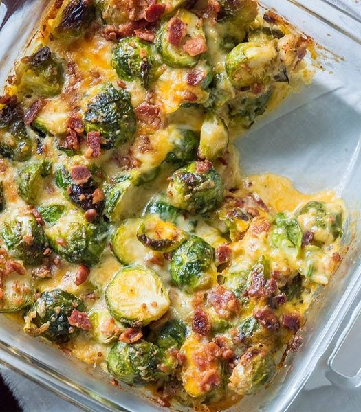 Bacon Brussels Sprouts Gratin