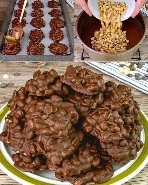 Chocolate nut clusters