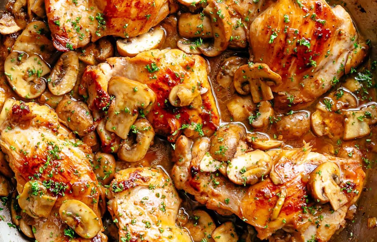 Garlic Mushroom chicken thighs