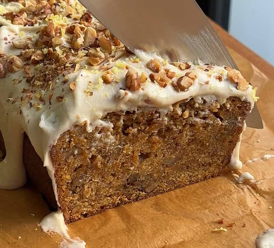 Carrot Cake with Cashew & Lemon Frosting