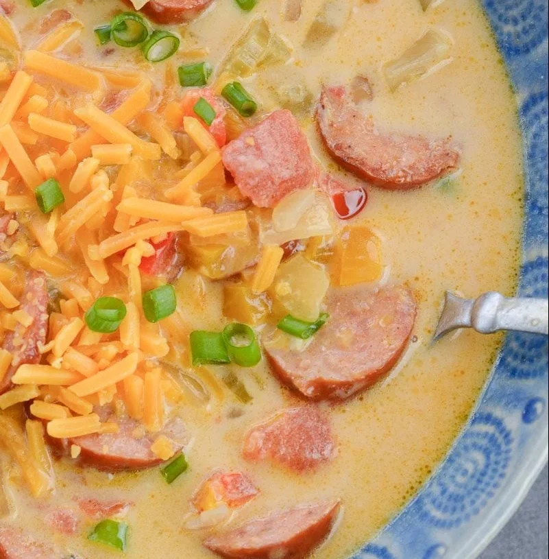 Cheesy Smoked Sausage Soup