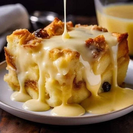 Bread Pudding with Vanilla Sauce