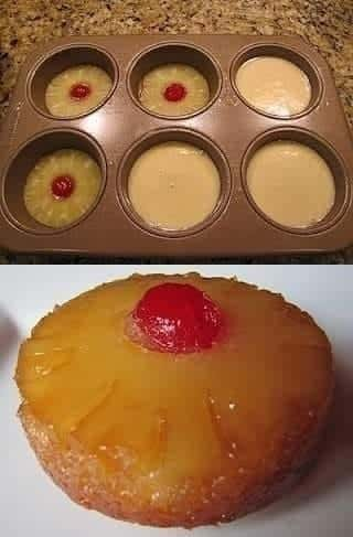 Low carb Pineapple Down-Upside Cakes