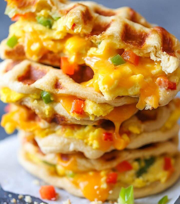 Breakfast Stuffed Waffles