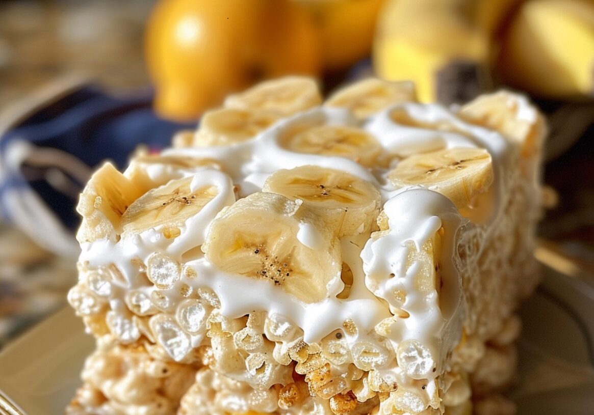 Banana Pudding Rice Krispie Treats 