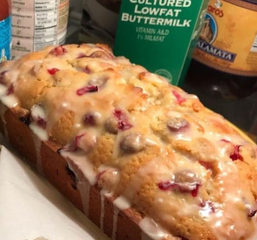 Cranberry Orange Bread with Simple Glaze