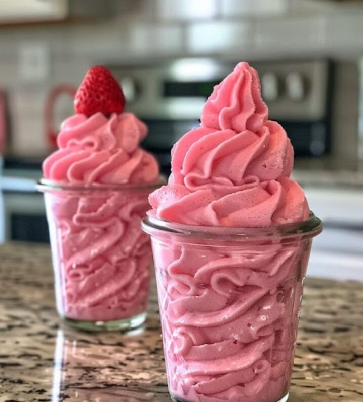 Creamy Strawberry Frozen Delight !!