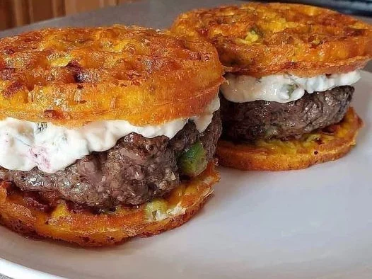 Low Carb Chaffle Burger