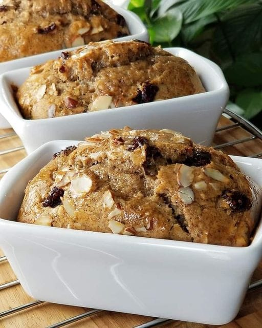 Mini Cranberry Almond Burro Banana Bread