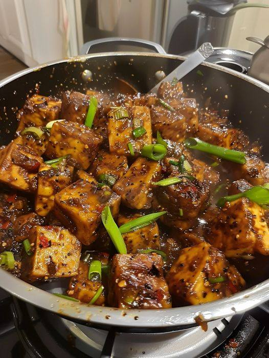 “Spicy Vegan Black Pepper Tofu Stir-Fry