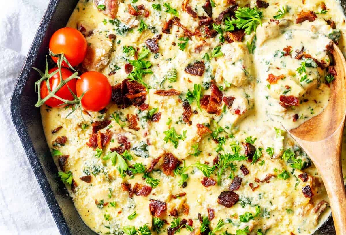 Keto Chicken Carbonara