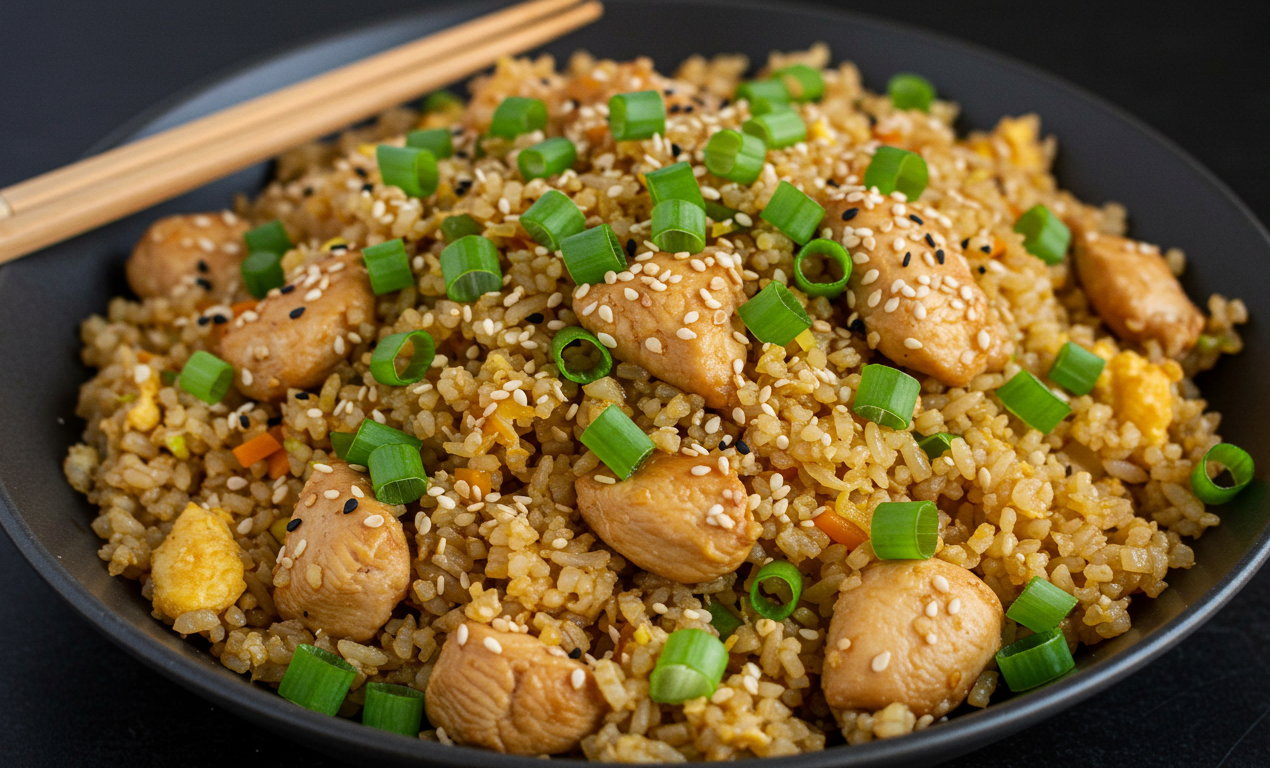 The Best Keto Garlic Chicken Fried Rice