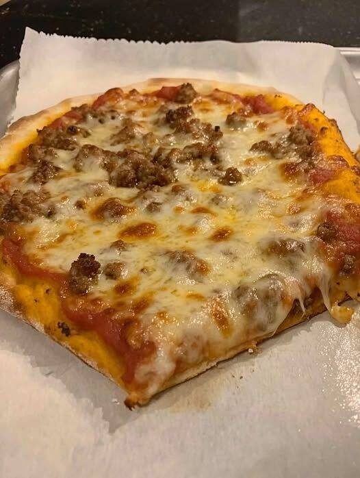 Keto Low-Carb Meat & Cheese Pizza