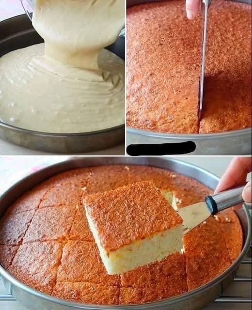 Fluffy Vanilla Sponge Cake (Perfect Squares Style)