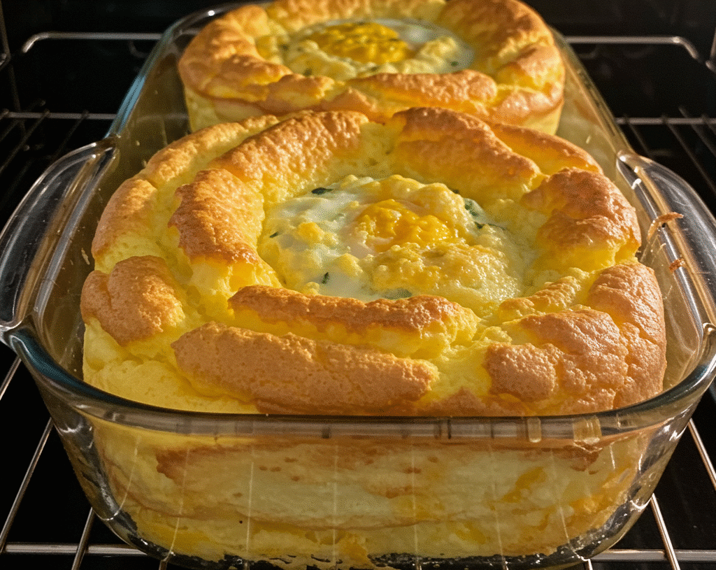 Fluffy Keto Cloud Bread Casserole (Light, Cheesy & High-Protein)
