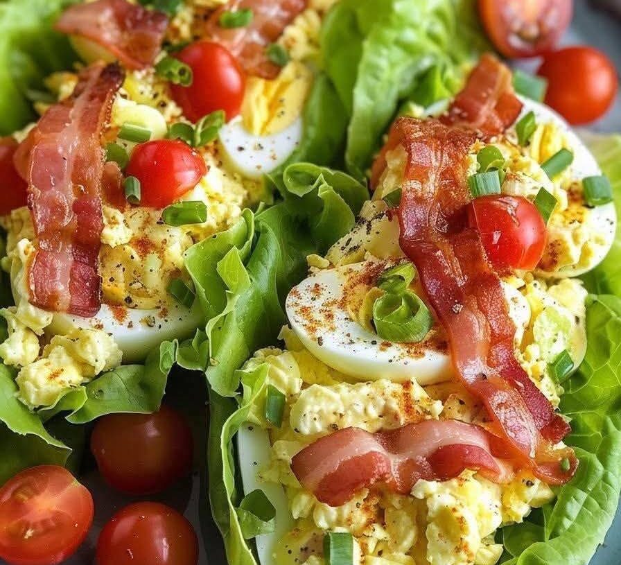 High-Protein Egg Salad Lettuce Boats