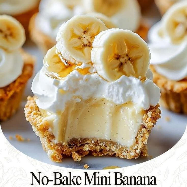 No-Bake Mini Banana Cream Pies High Protein