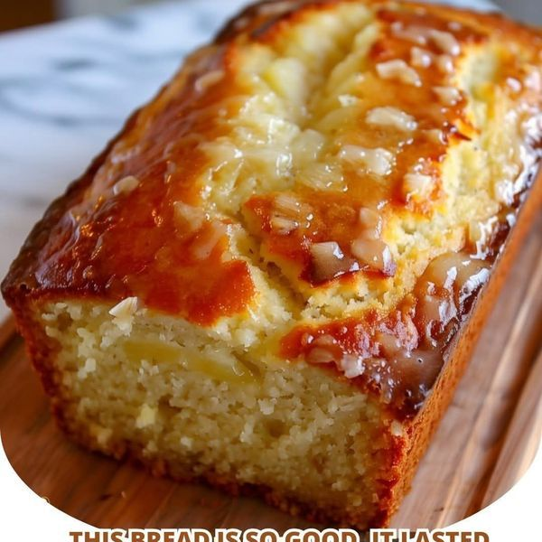 High Protein Crushed Pineapple Glaze Bread