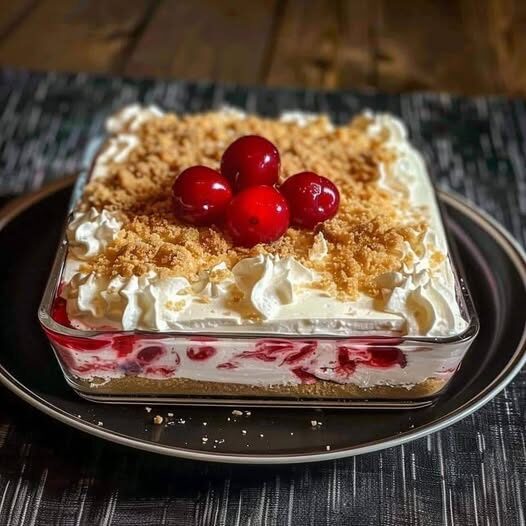 No-Bake Cherry Cheesecake Dessert