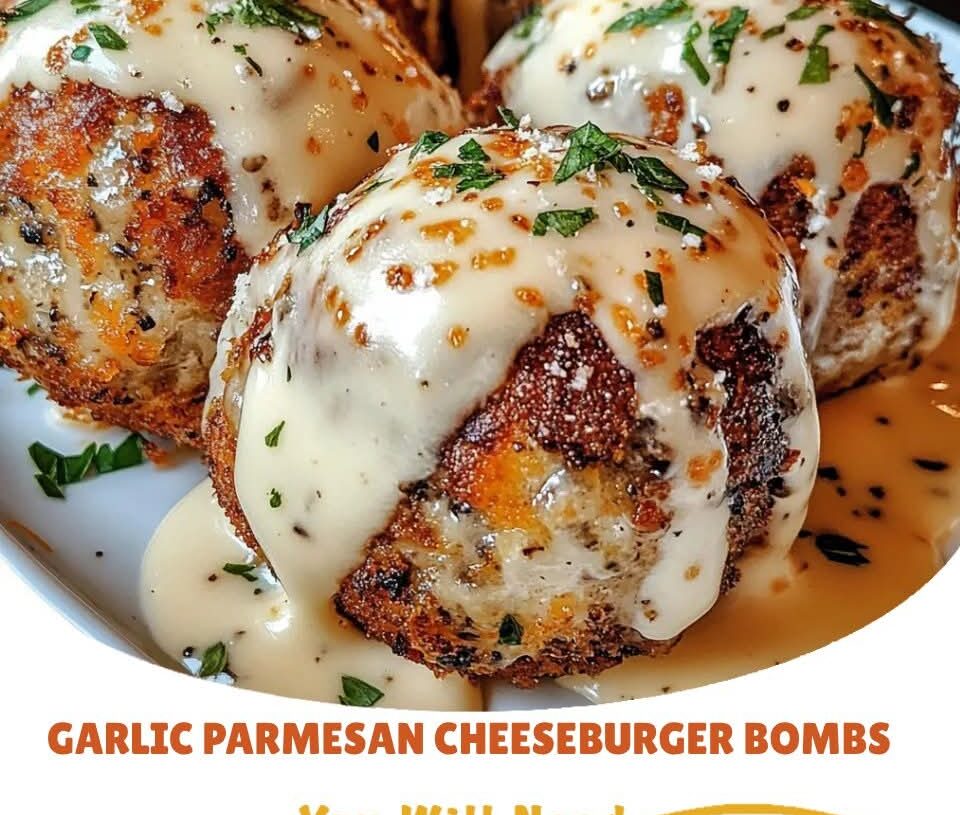 Garlic Parmesan Cheeseburger Bombs