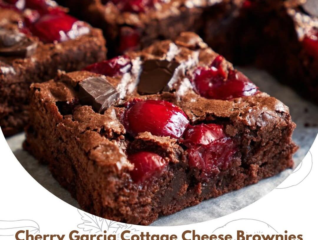 Cherry Garcia Cottage Cheese Brownies