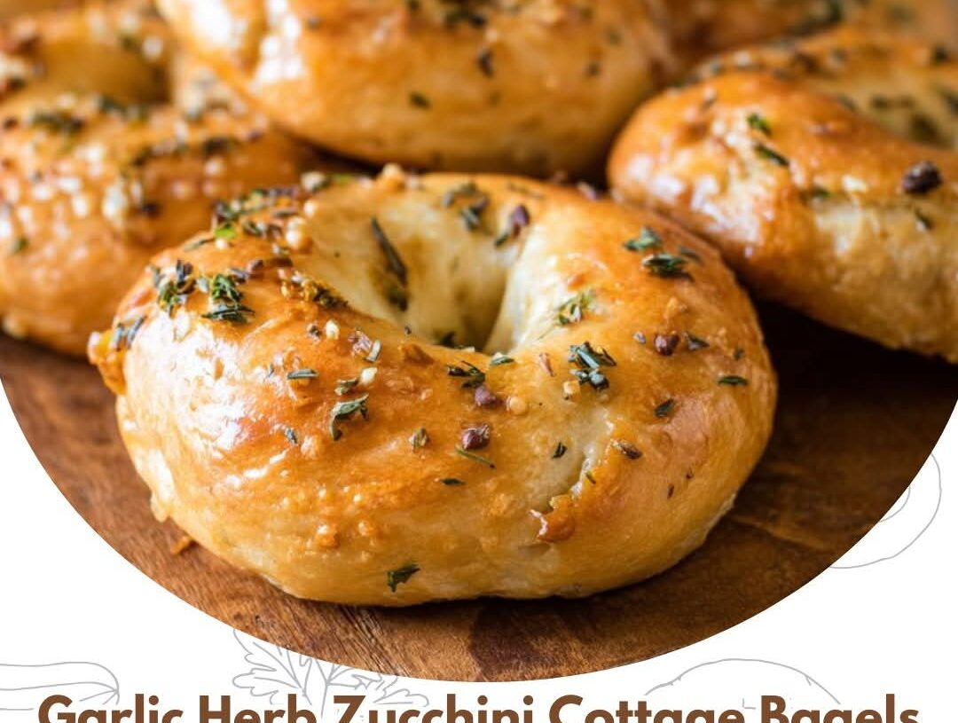 Garlic Herb Zucchini Cottage Bagels