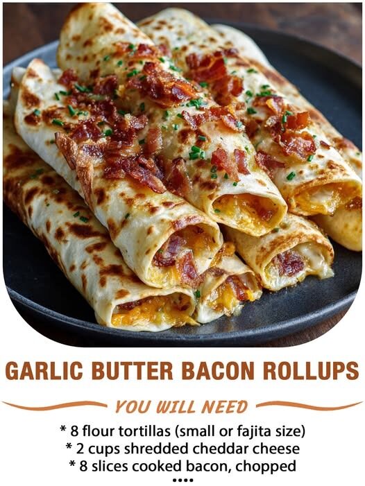 Garlic Butter Bacon Rollups