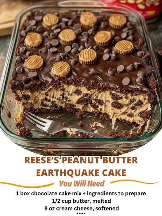 Reese’s Peanut Butter Earthquake Cake