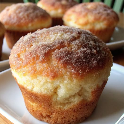 Grandma’s Fluffy Cinnamon Sugar Donut Muffins