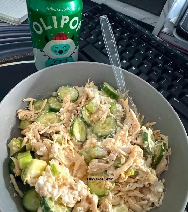 High-Protein Chicken Cucumber Cottage Cheese Salad