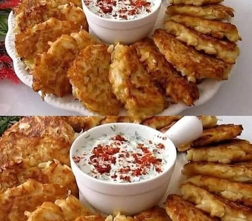 Crispy Cabbage Fritters with Yogurt Dill Sauce