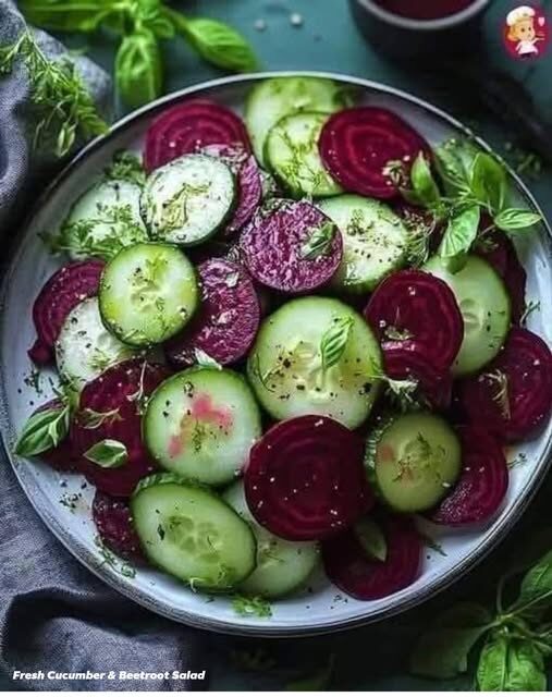 Fresh Cucumber & Beetroot Salad