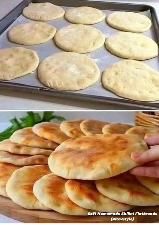  Soft Homemade Skillet Flatbreads (Pita-Style)