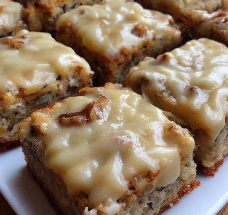 Banana Cake Bars with Browned Butter Glaze
