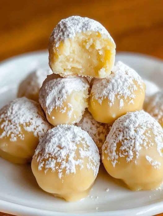 Lemon Glazed Meltaway Truffles