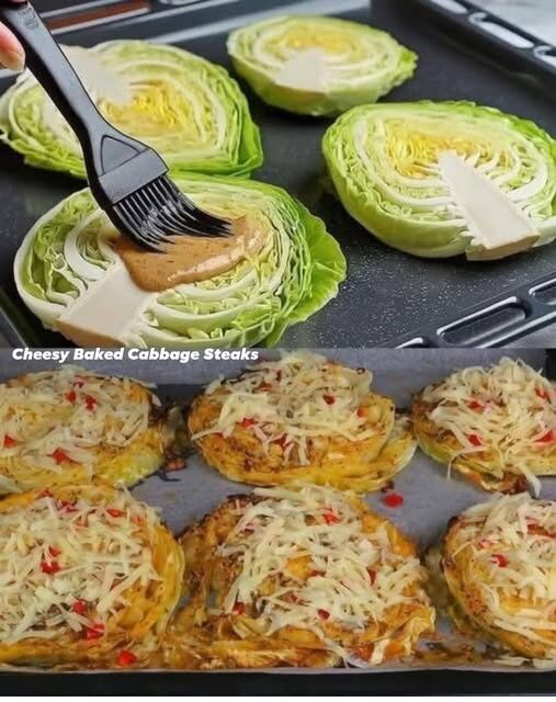  Cheesy Baked Cabbage Steaks