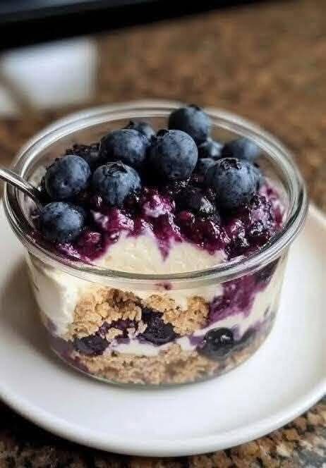 Blueberry Cheesecake Dessert Cups (No-Bake, Creamy & Layered)