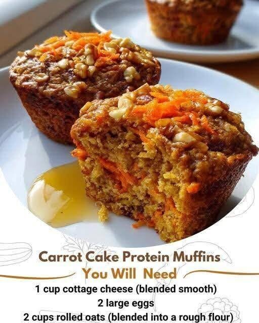 Carrot Cake Protein Muffins –